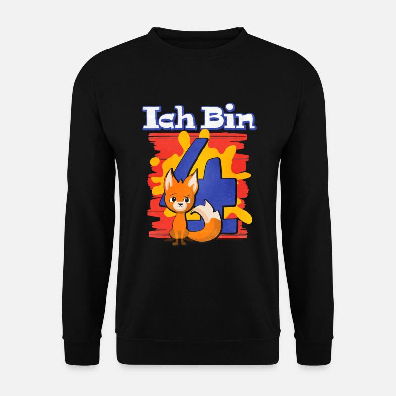 Ich Bin 4 Fuchs - Unisex Pullover - Schwarz