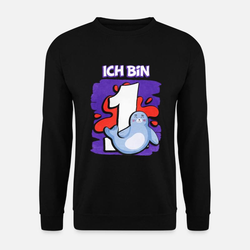 Ich Bin 1 Robbe - Unisex Pullover - Schwarz