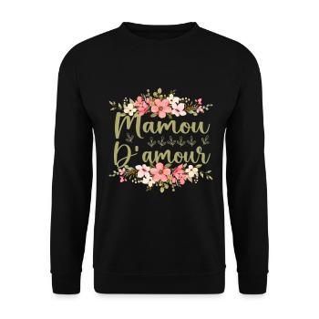 Mamou D'amour - Sweat-shirt Unisexe - noir - Devant - Alina (178cm) & Michal (187cm)