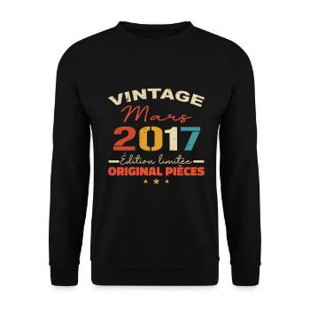 March 2017 anniversary 2017 legends March - Unisex Sweatshirt - black - Front - Alina (178cm) & Michal (187cm)