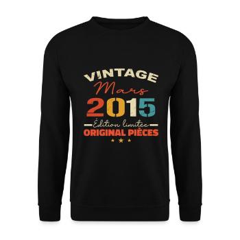 Mars 2015 anniversaire 2015 légendes Mars - Sweat-shirt Unisexe - noir - Devant - Alina (178cm) & Michal (187cm)