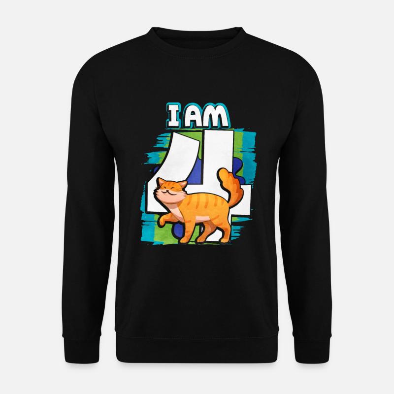 I am 4 cat - Unisex Sweatshirt - black