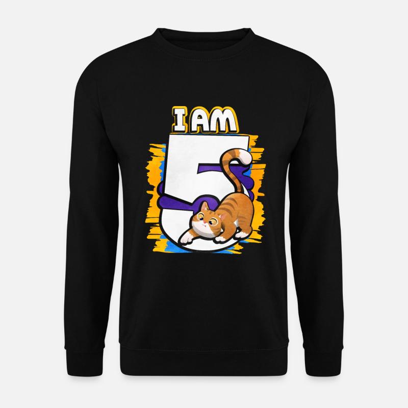 Ich Bin 5 Katze - Unisex Pullover - Schwarz