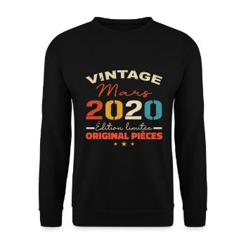 Mars 2020 anniversaire 2020 légendes Mars - Sweat-shirt Unisexe - noir - Devant - Alina (178cm) & Michal (187cm)