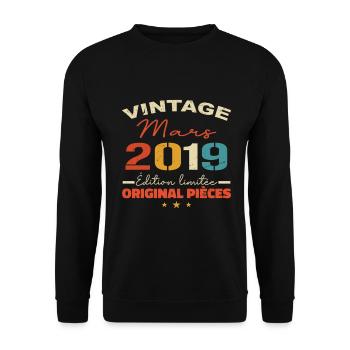 Mars 2019 anniversaire 2019 légendes Mars - Sweat-shirt Unisexe - noir - Devant - Alina (178cm) & Michal (187cm)