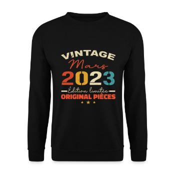 Mars 2023 anniversaire 2023 légendes Mars - Sweat-shirt Unisexe - noir - Devant - Alina (178cm) & Michal (187cm)