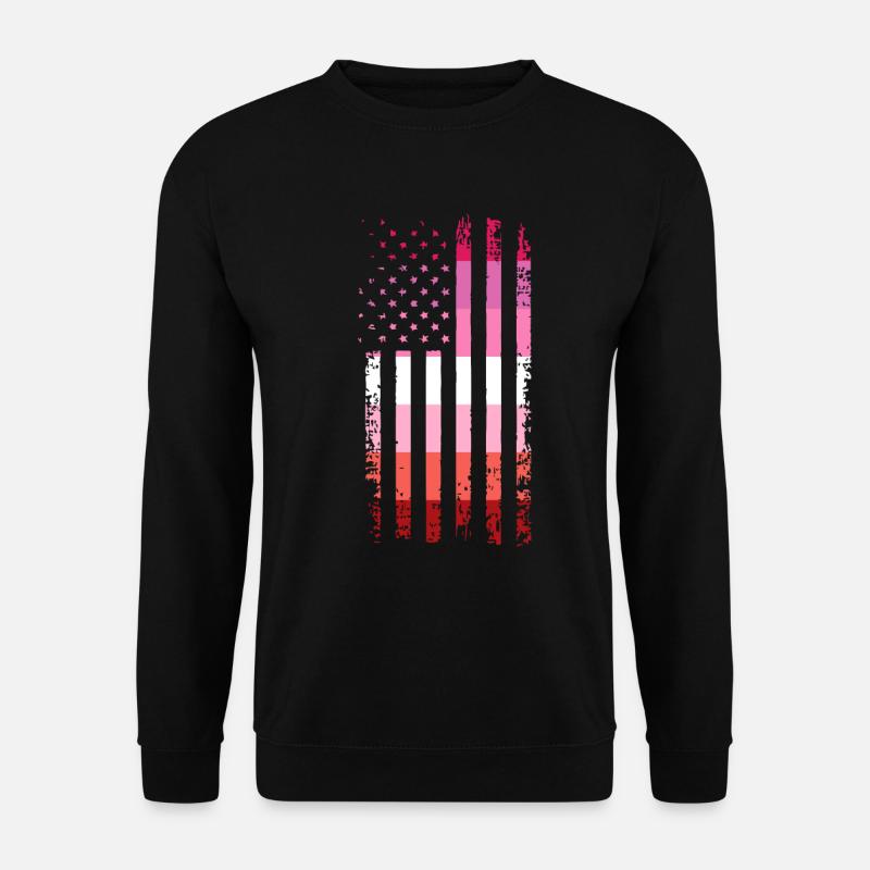 Lesbian Lesbian Pride Flag Gift - Unisex Sweatshirt - black