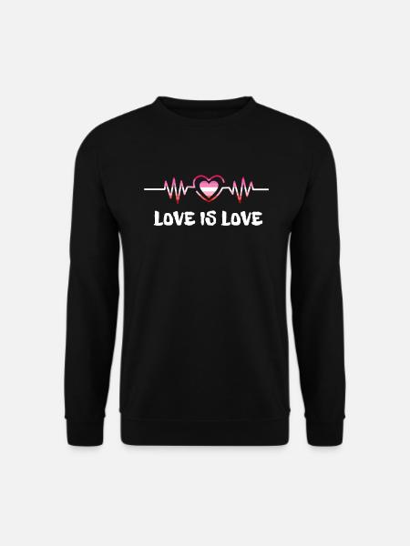 Lesbian Lesbian Pride Flag Gift - Unisex Sweatshirt - black