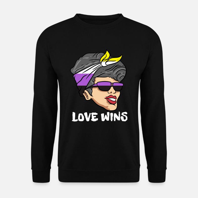 Non Binary Gender Flagge Geschenk - Unisex Pullover - Schwarz