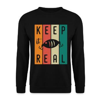 Keep It Real - - Unisex Pullover - Schwarz - Vorne - Alina (178cm) & Michal (187cm)