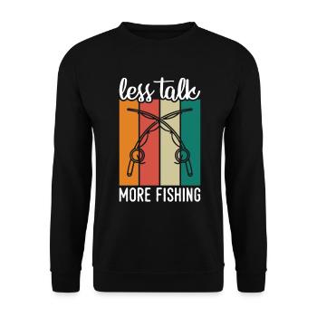 Moins de bavardages, plus de pêche 1 - - Sweat-shirt Unisexe - noir - Devant - Alina (178cm) & Michal (187cm)
