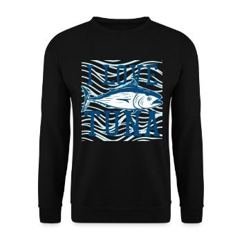 J’adore le thon - - Sweat-shirt Unisexe - noir - Devant - Alina (178cm) & Michal (187cm)