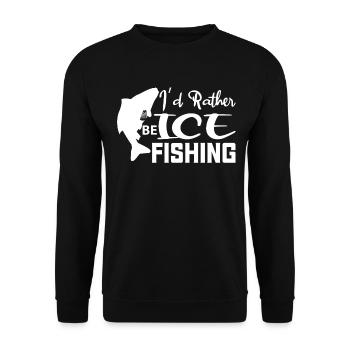 Je préfère pêcher sur la glace - - Sweat-shirt Unisexe - noir - Devant - Alina (178cm) & Michal (187cm)