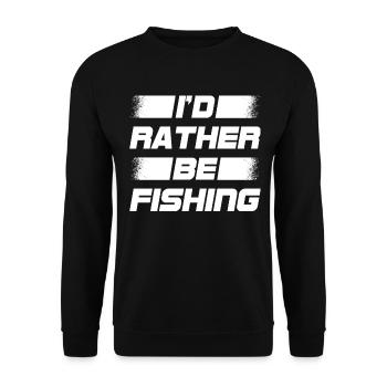 Ich würde lieber fischen 7 - - Unisex Pullover - Schwarz - Vorne - Alina (178cm) & Michal (187cm)