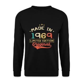 Baujahr 1969 | Limitierte Edition 1969 | Original - Unisex Pullover - Schwarz - Vorne - Alina (178cm) & Michal (187cm)