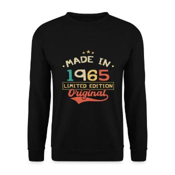 Baujahr 1965 | Limitierte Edition 1965 | Original - Unisex Pullover - Schwarz - Vorne - Alina (178cm) & Michal (187cm)
