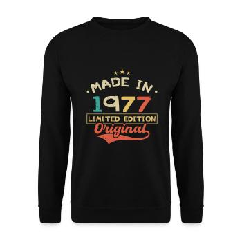 Made in 1977 | Limited Edition 1977 | Original - Sweat-shirt Unisexe - noir - Devant - Alina (178cm) & Michal (187cm)