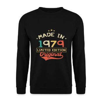 Baujahr 1979 | Limited Edition 1979 | Original - Unisex Pullover - Schwarz - Vorne - Alina (178cm) & Michal (187cm)