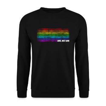 CSD LGBT Arc-en-ciel LGBTQ Heart Pride Love - Sweat-shirt Unisexe - noir - Devant - Alina (178cm) & Michal (187cm)