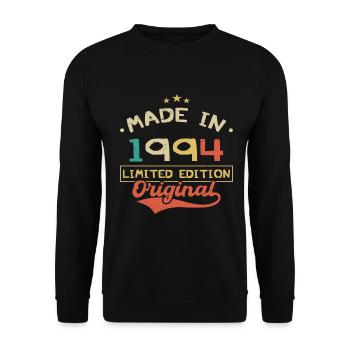 Made in 1994 | Limited Edition 1994 | Original - Unisex Sweatshirt - black - Front - Alina (178cm) & Michal (187cm)