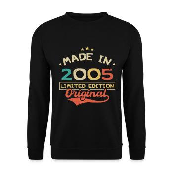 Made in 2005 | Limited Edition 2005 | Original - Sweat-shirt Unisexe - noir - Devant - Alina (178cm) & Michal (187cm)