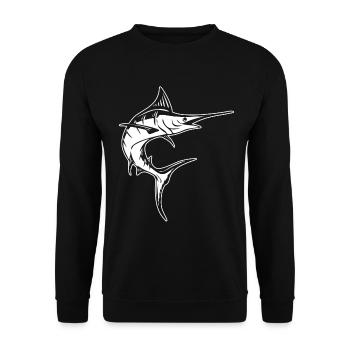 Fish- - Unisex Sweatshirt - black - Front - Alina (178cm) & Michal (187cm)
