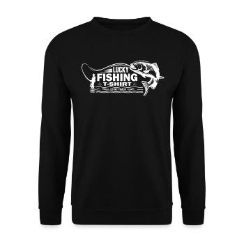 Ne lavez pas le T-shirt Lucky Fishing - - Sweat-shirt Unisexe - noir - Devant - Alina (178cm) & Michal (187cm)