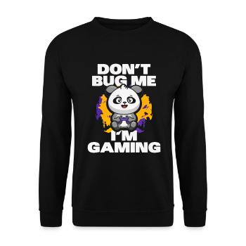 Gaming Gaming Computer Games Gift - Unisex Sweatshirt - black - Front - Alina (178cm) & Michal (187cm)