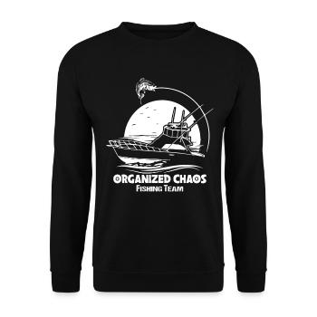 Organisiertes Chaos-Angelteam - - Unisex Pullover - Schwarz - Vorne - Alina (178cm) & Michal (187cm)
