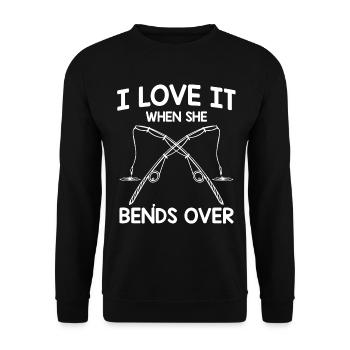 J’adore quand elle se penche - - Sweat-shirt Unisexe - noir - Devant - Alina (178cm) & Michal (187cm)