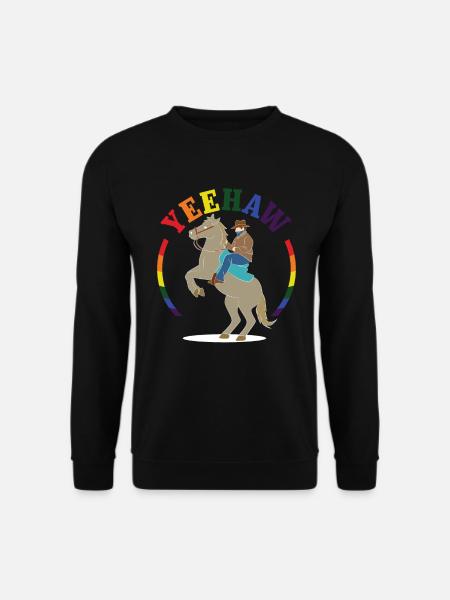 Yeehaw Cowboy Gay - Unisex Sweatshirt - black
