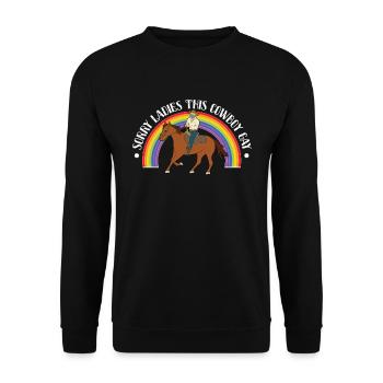 Cowboy gay - Sweat-shirt Unisexe - noir - Devant - Alina (178cm) & Michal (187cm)