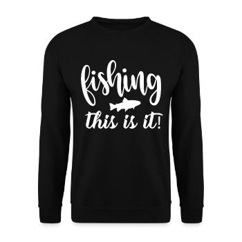 La pêche C’est tout - - Sweat-shirt Unisexe - noir - Devant - Alina (178cm) & Michal (187cm)