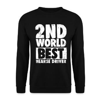Deuxième meilleur conducteur de corbillard au monde - Sweat-shirt Unisexe - noir - Devant - Alina (178cm) & Michal (187cm)