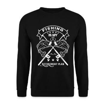 La pêche est mon plan de retraite 3 - - Sweat-shirt Unisexe - noir - Devant - Alina (178cm) & Michal (187cm)