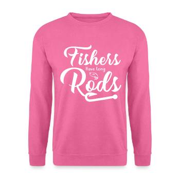 Fischer haben lange Ruten - - Unisex Pullover - Pink - Vorne