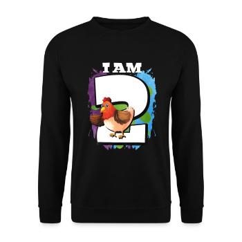 I am 2 chickens - Unisex Sweatshirt - black - Front - Alina (178cm) & Michal (187cm)