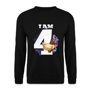 I am 4 chickens - Unisex Sweatshirt - black - Front - Alina (178cm) & Michal (187cm)