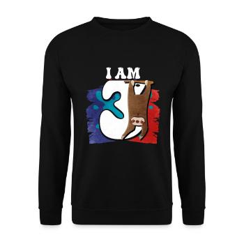 I am 3 sloth - Unisex Sweatshirt - black - Front - Alina (178cm) & Michal (187cm)