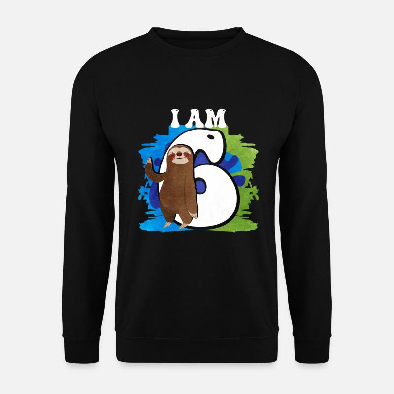 Ich Bin 6 Faultier - Unisex Pullover - Schwarz