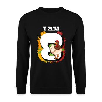Je suis 8 poulets - Sweat-shirt Unisexe - noir - Devant - Alina (178cm) & Michal (187cm)