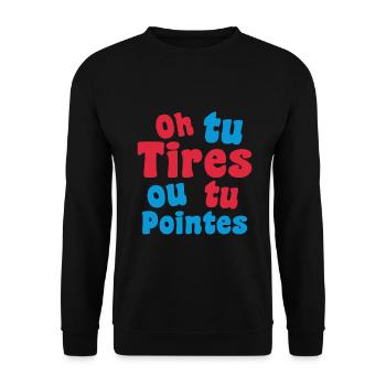 Cadeau pétanque tireur drole joueur pétanque fan - Sweat-shirt Unisexe - noir - Devant - Alina (178cm) & Michal (187cm)