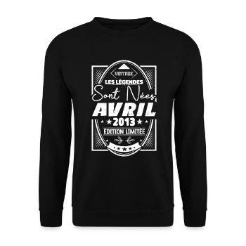 Avril 2013 - Sweat-shirt Unisexe - noir - Devant - Alina (178cm) & Michal (187cm)