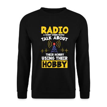 Amateur Radio Radio Funkter Cadeau - Sweat-shirt Unisexe - noir - Devant - Alina (178cm) & Michal (187cm)