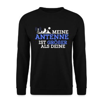 Meine Antenne Ist Größer Als Deine - Unisex Pullover - Schwarz - Vorne - Alina (178cm) & Michal (187cm)