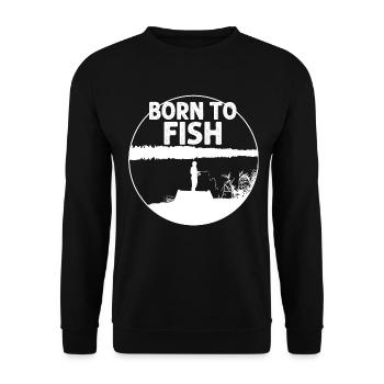 Né pour pêcher - - Sweat-shirt Unisexe - noir - Devant - Alina (178cm) & Michal (187cm)