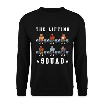 Fitness Training Lifting Squad Deadlift Fitness - Sweat-shirt Unisexe - noir - Devant - Alina (178cm) & Michal (187cm)