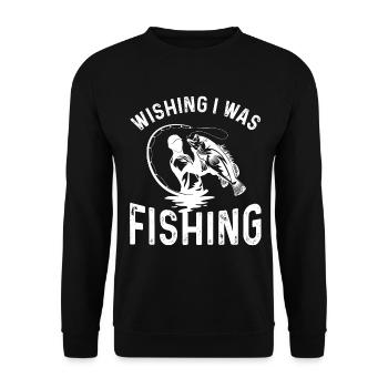 J’aimerais pêcher - Sweat-shirt Unisexe - noir - Devant - Alina (178cm) & Michal (187cm)
