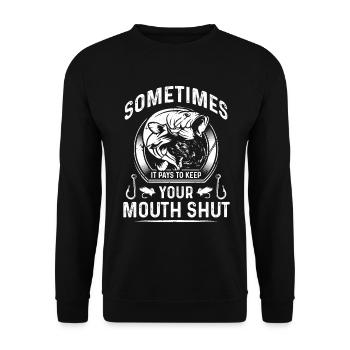 Parfois, c’est un poisson D’autres fois, c’est un B - Sweat-shirt Unisexe - noir - Devant - Alina (178cm) & Michal (187cm)