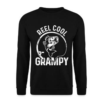 Roll Cool Grandpa - Unisex Sweatshirt - black - Front - Alina (178cm) & Michal (187cm)